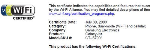 ชื่อ Samsung Galaxy Lite โผล่ใน WiFi Alliance