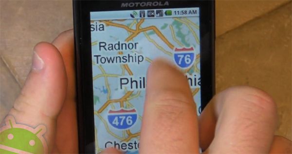 กูเกิ้ลปล่อย Google Maps 3.4 ให้ Motorola Droid สนับสนุนมัลติทัช