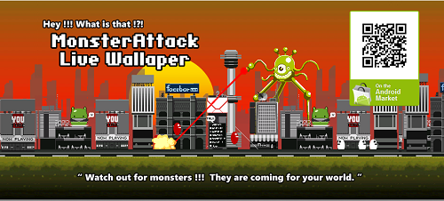 Monster Attack Live Wallpaper : Live Wallpaper คนไทยทำ :)