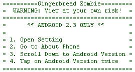 จ๊ากก ใช้ Android Gingerbread ระวังติดเชื้อซอมบี้