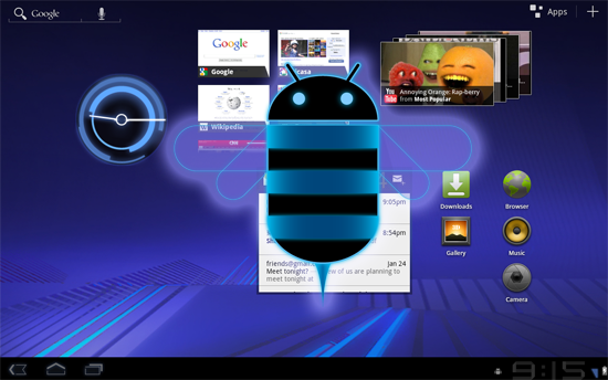 Preview: Android 3.0 Honeycomb ผึ้งน้อยต่อยแล้วจี๊ด