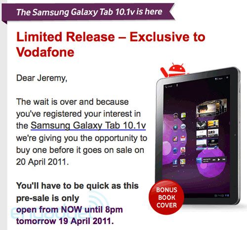Galaxy Tab 10.1V เปิดให้สั่งจองแล้วที่ Australia