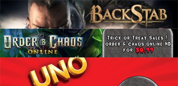 มหกรรมลดราคา Gameloft หั่นราคาเกม BackStab HD, Order & Chaos Online และ Uno เหลือ $0.99