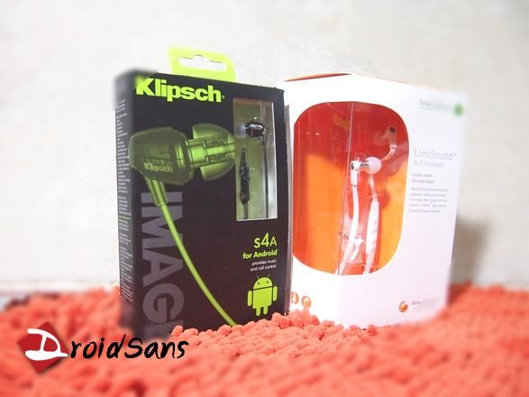 DroidSans Unbox : แกะกล่องหูฟัง Klipsch Image s4a และ Sony Ericsson LiveSound