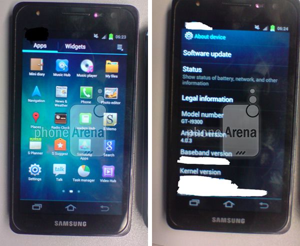 ภาพหลุด Samsung GT-I9300 มือถือลึกลับ หน้าตา Galaxy S ไร้ปุ่ม รัน ICS