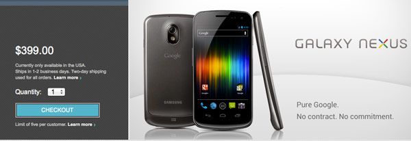 ขอขายเองบ้าง กูเกิ้ลประกาศขาย Galaxy Nexus ผ่าน Play Store ราคาเร้าใจ $399