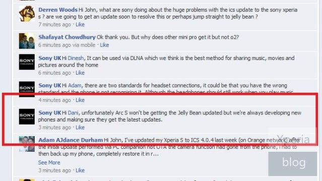 Sony Xperia ทุกรุ่นในปี 2011 มีแนวโน้มที่จะไม่ได้รับการอัพเดท Jelly Bean