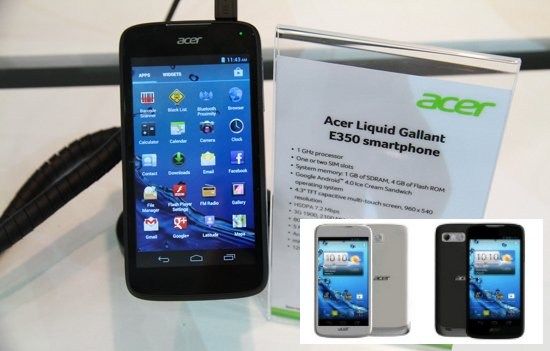 Acer เตรียมบุกตลาด 2 ซิม ด้วย Acer Liquid Gallant Duo