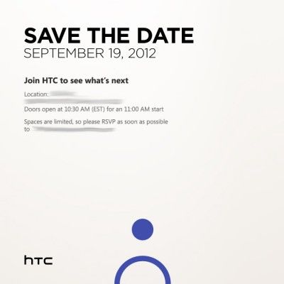 HTC ร่อนบัตรเชิญเตรียมเปิดสินค้าใหม่ในวันที่ 19 กันยายนนี้