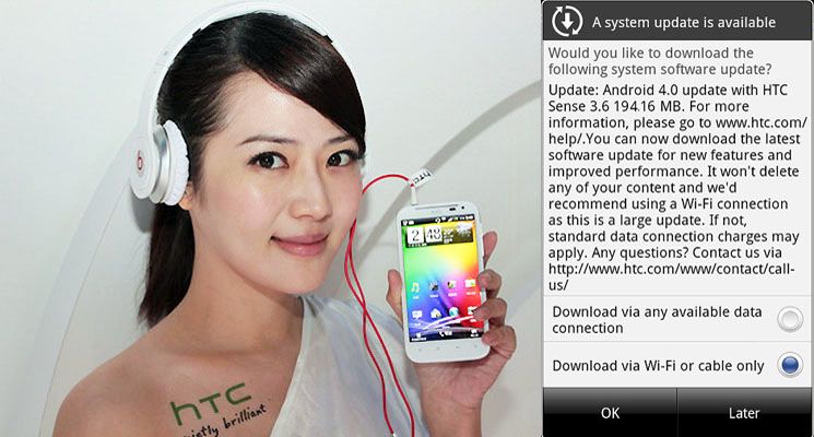 [สมาชิกแจ้งข่าว] HTC Sensation XL เครื่องศูนย์ ได้ ICS 4.0.3 กันซะที