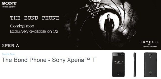 ค่ายมือถือ O2 เปิดตัวมือถือ James Bond แล้วกับ Sony Xperia T : Skyfall edition