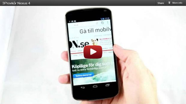 LG Nexus 4 เผยโฉมตัวเป็นๆในวีดีโอภาษาสวีเดน
