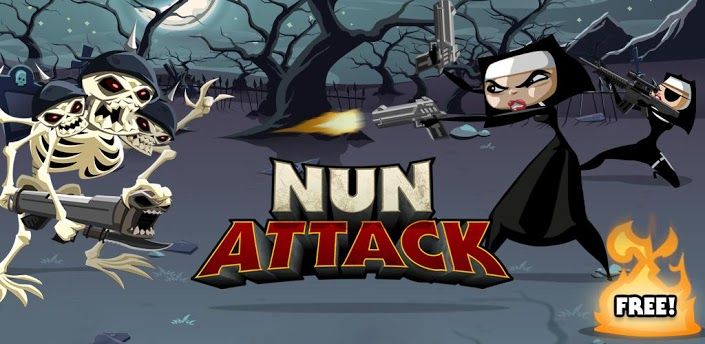 Nun Attack แม่ชีขาโหด ยิงกระจาย เกมแนวผ่านด่านเก็บเลเวลสุดมันส์