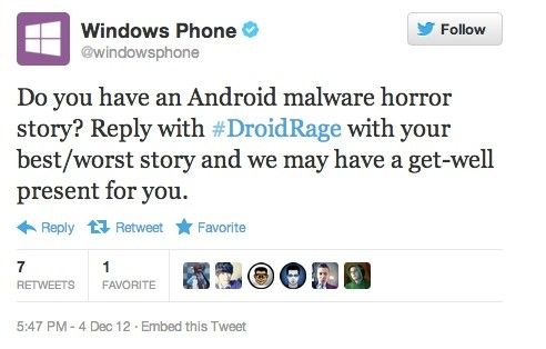 มาอีกแล้ว Microsoft เชิญชวนผู้ใช้ Android บอกเล่าประการณ์มัลแวร์ผ่าน Hashtag #DroidRage