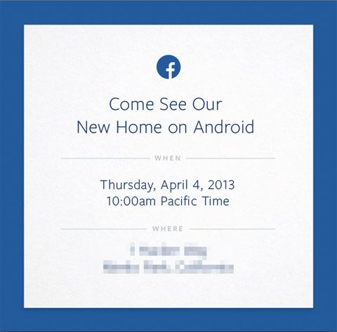 Facebook ร่อนจดหมายถึงสื่อ เชิญไปงานเปิดตัว “บ้านหลังใหม่บน Android” หรือจะเป็นมือถือจาก Facebook ?!?