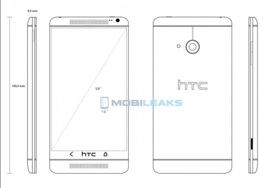 หลุดพิมพ์เขียว “HTC One Max” Phablet จอ 5.9 นิ้วจาก HTC