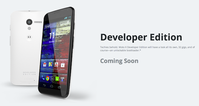 Moto X Developer Edition กำลังจะมา