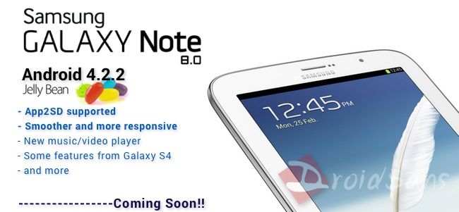Galaxy Note 8.0 อัพเดท Android 4.2.2 แล้วที่เยอรมัน เพิ่มฟีเจอร์เพียบ