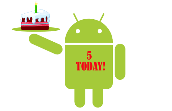 Happy birth day to Android วันนี้อายุครบ 5 ปีแล้วจ้า