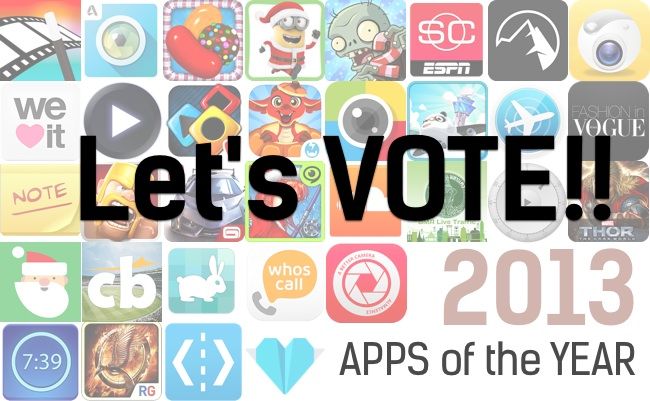 LET’S VOTE!!! แอพแห่งปี 2013 โดยสมาชิกชาว DroidSans