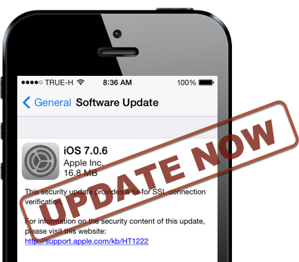 อันตราย!! ผู้ใช้ iPhone อัพเดท iOS 7.0.6 บัดเดี๋ยวนี้!!