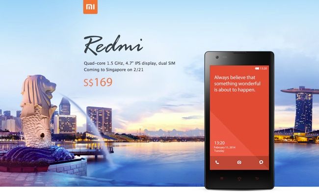Xiaomi Redmi บุกสิงคโปร์! 21 ก.พ. เจอกัน!!