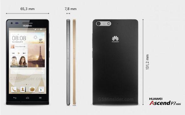 Huawei เตรียมเปิดตัว Ascend P7 mini สมาร์ทโฟนน้องใหม่รุ่นราคากลางพร้อม P7 ต้นเดือนหน้า