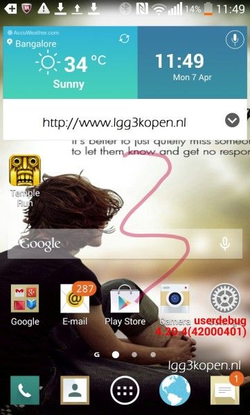ภาพหลุดหน้าจอ LG G3 เผยปรับ UI เป็น Flat Design ตามเทรนด์