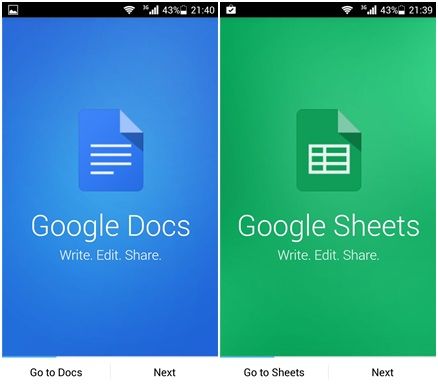 ปล่อยของ…Google ปล่อยแอพ Docs, Sheets และ Slides สำหรับ Android และ iOS สู้ศึก Office Mobile กับ Microsoft