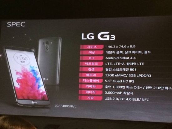 ไม่ทันขาดคำ…หลุดสเปก LG G3 แบบจัดเต็มจากงานลับๆ ที่เกาหลีใต้