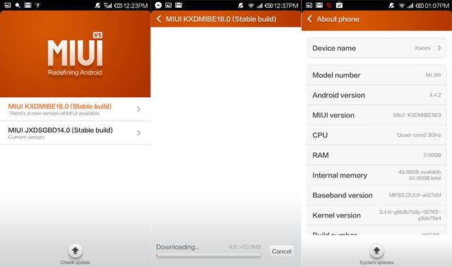 Xiaomi ปล่อยอัพเดต Android 4.4.2 ให้ Mi3 ได้ใช้งานกันแล้ว