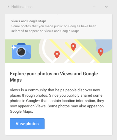 ภาพบน Google+ ที่ถูกแชร์แบบสาธารณะ อาจจะถูกนำไปแสดงบน Google Maps