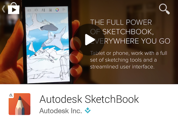 Autodesk ปล่อยแอพ Sketchbook ตัวใหม่พร้อมลบตัวเดิมที่เคยขายทิ้งจาก Store!!
