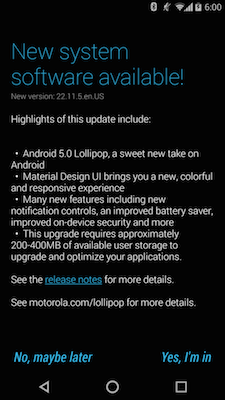 ไวไปมั้ย!! ผู้ใช้ Moto X 2014 บางส่วนเริ่มได้รับ Android 5.0 Lollipop