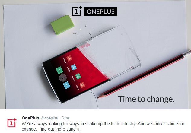 OnePlus ร่อนบัตรเชิญ “Time to change” คาดเปิดตัว OnePlus Two ในวันที่ 1 มิถุนายนนี้
