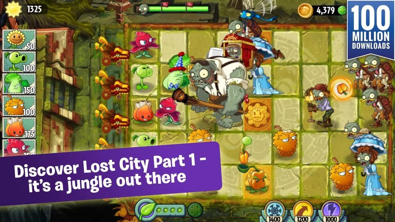 Plants vs Zombies 2 อัพเดทคอนเทนต์ครั้งใหญ่ในชื่อ Lost City Part 1
