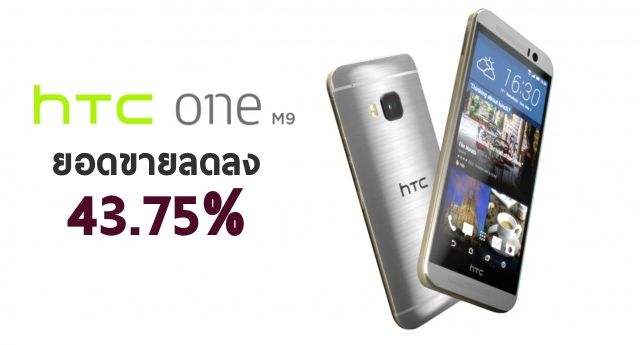 HTC อ่วม! ยอดขาย One M9 ตกฮวบต่ำกว่า M8 ถึง 43.75%