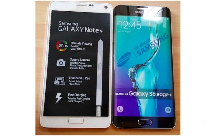 หลุดภาพ Galaxy S6 edge+ ถ่ายคู่กับ Galaxy Note 4 เผยขนาดตัวเครื่องใกล้เคียงกัน