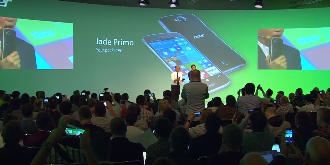 [IFA2015] Acer เปิดตัว Acer Jade Primo สมาร์ทโฟน Windows 10 Mobile ที่พร้อมใช้งานเป็น PC เมื่อเชื่อมต่อกับจอภาพ