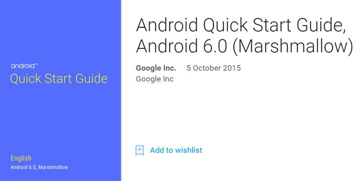 คู่มือการใช้งาน Anroid 6.0 Marshmallow มีให้โหลดบน Google Play Book