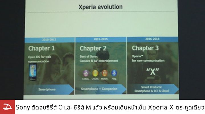 Sony ตัดจบซีรี่ส์ Xperia C และ Xperia M แล้ว พร้อมเดินหน้าเข็น Xperia X ตระกูลเดียว