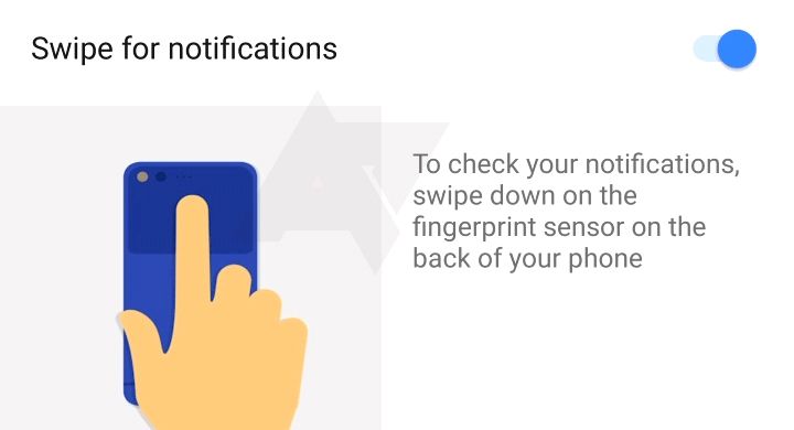 Google เตรียมเพิ่ม Gesture ใหม่ให้ Nexus ใช้นิ้วปัดที่สแกนลายนิ้วมือเพื่อดู Notification