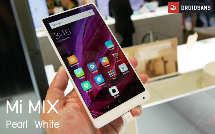 [CES] สัมผัส Xiaomi Mi MIX สีขาว Pearl White พร้อมวางจำหน่ายปลายปีนี้