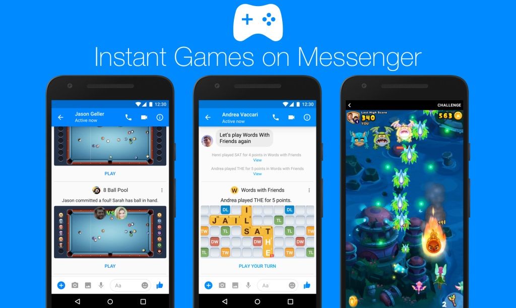 Instant games เกมสนุกๆ เล่นฟรีไม่ต้องโหลดบน Facebook Messenger พร้อมเปิดให้เล่นกันเร็วๆ นี้
