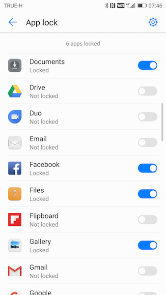 Huawei : App lock