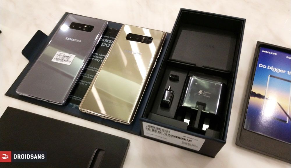 แกะกล่อง Galaxy Note 8 สีเทา Orchid Gray และ สีทอง Maple Gold ไม่ได้มีสีเดียวกับ S8 (มีภาพเคสสุดถึก Protective Cover มาฝากด้วย)