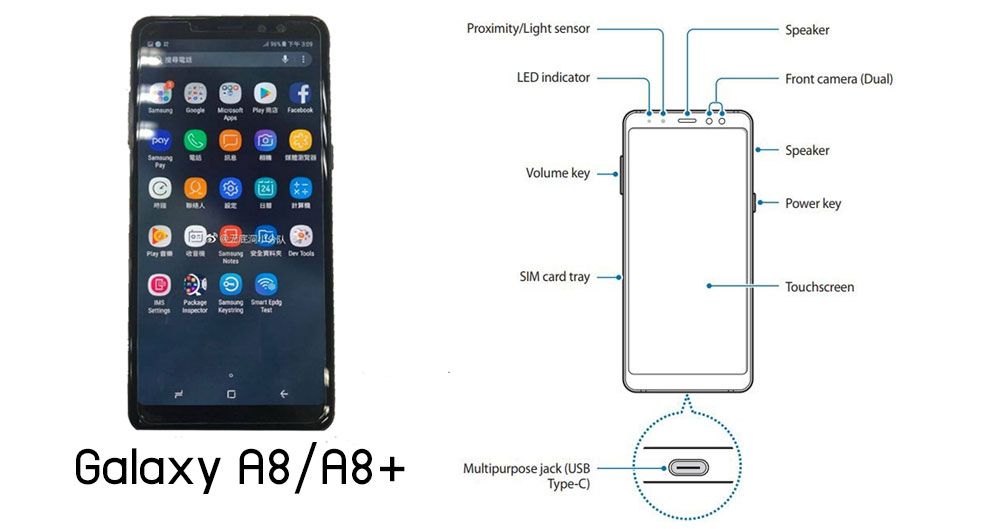คอนเฟิร์ม Galaxy A8 / A8+ (2018) ได้กล้องหน้าคู่เป็นรุ่นแรกของ Samsung พร้อมจอ Infinity Display