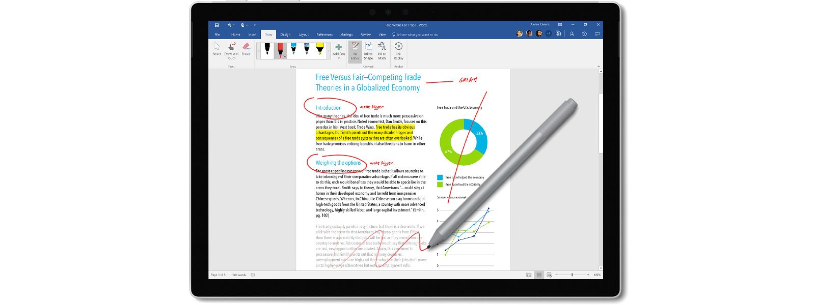 Microsoft จดสิทธิบัตร Surface Pen รุ่นใหม่ เพิ่มฟีเจอร์ในการใช้งานใหม่ๆ อีกเพียบ
