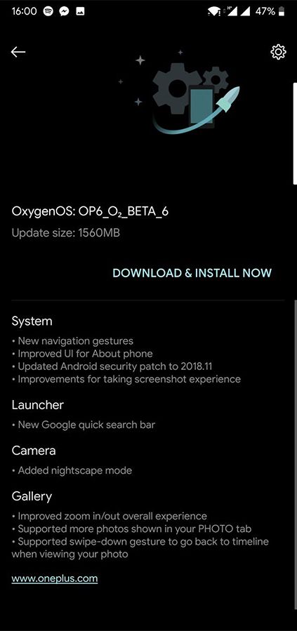 OnePlus ปล่อย OxygenOS Open Beta 6 อัพเดทเพิ่มฟีเจอร์กล้อง Nightscape ให้ OnePlus 6
