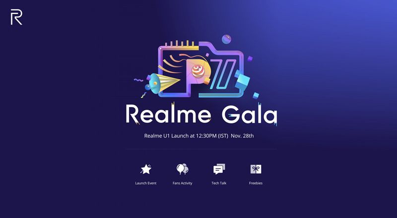 เตรียมเผยโฉม Realme U1 สมาร์ทโฟนสายเซลฟี่ ในวันที่ 28 พฤศจิกายนนี้
